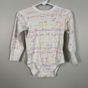 Hanna Andersson 80 18-24 months Long Sleeve One Piece Bodysuit Animals Cotton